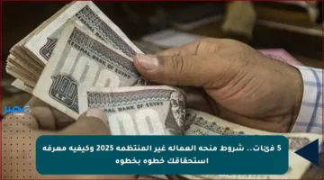 5 فئات.. شروط منحة العمالة غير المنتظمة 2025 وكيفية معرفة استحقاقك خطوة بخطوة